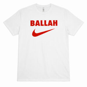 White and red cotton T shirt