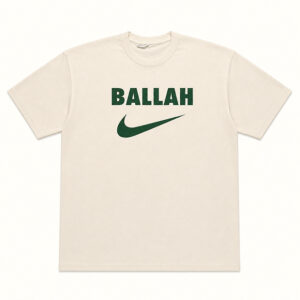 White and green cotton T shirt