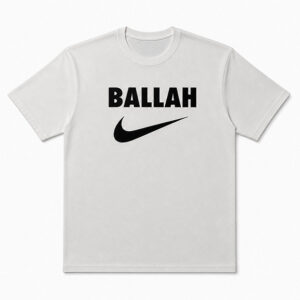 White and black cotton T shirt