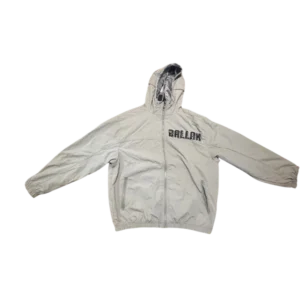 Grey wind breaker jacket